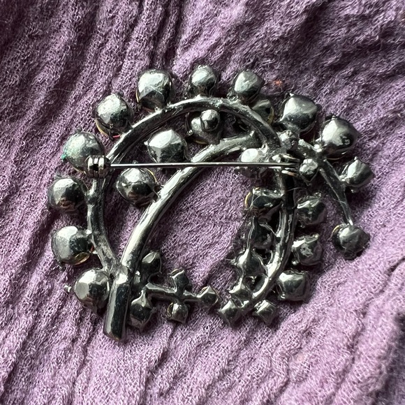 Vintage Pink Rhinestone Brooch - Picture 2 of 6